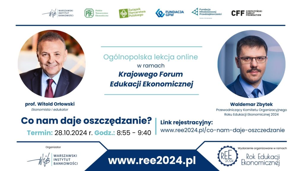 Ogólnopolska lekcja online pt.: „Co nam daje oszczędzanie?”