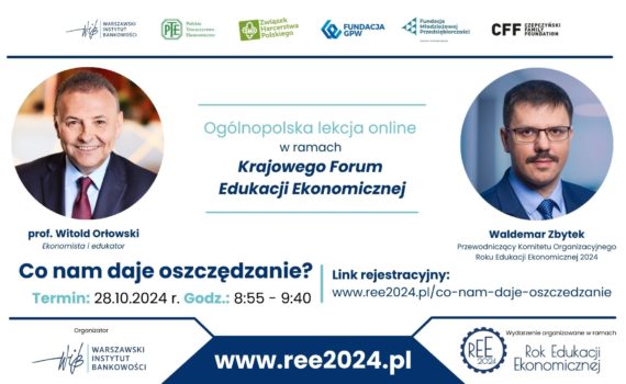 Ogólnopolska lekcja online pt.: „Co nam daje oszczędzanie?”